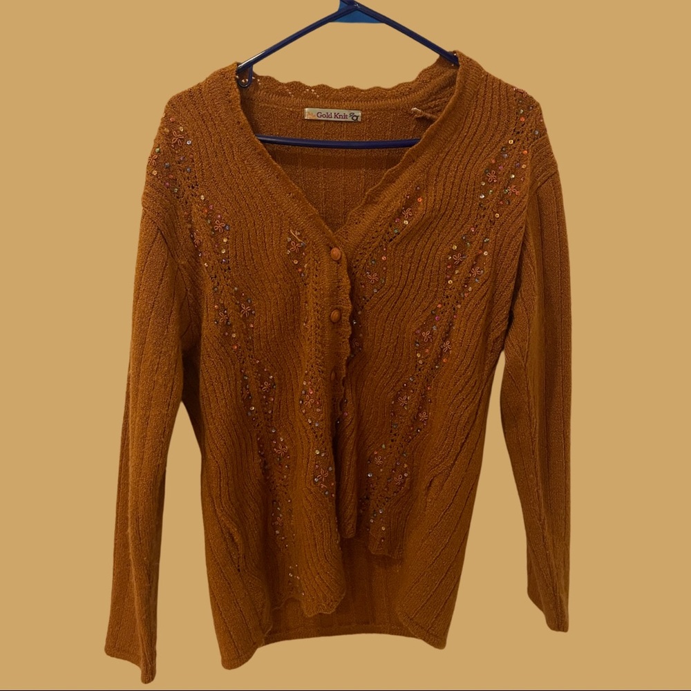 Gold Knit cardigan